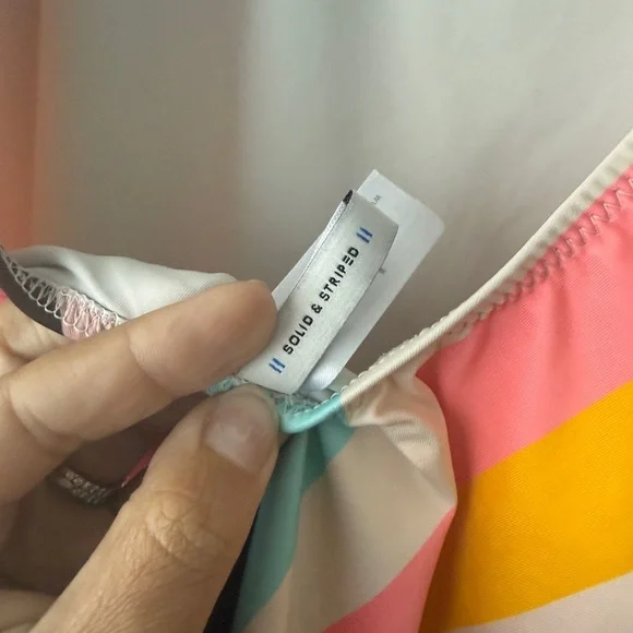 SOLID & STRIPED Colorful Striped One-Piece Swimsuit - Picture 7 of 7